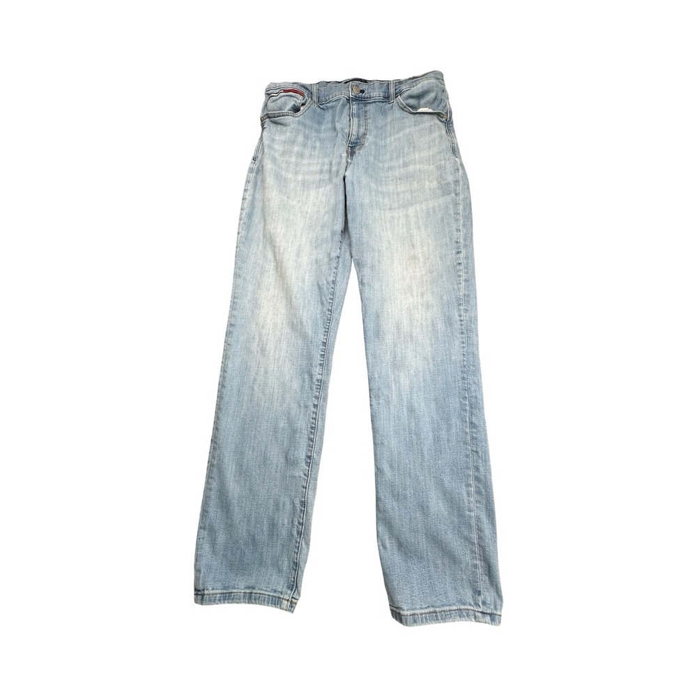 Tommy Hilfiger Jeans Mens 34x32 Light‎ Blue Straight Leg Stretch Denim Classic